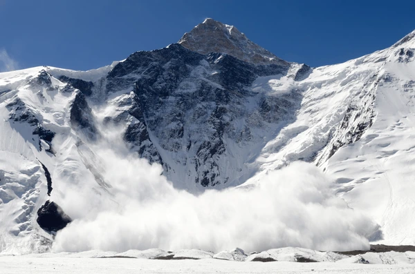 avalanche in mountain