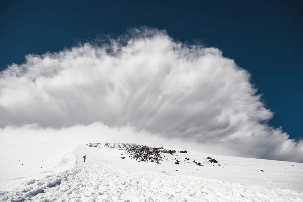 clouds over mountain